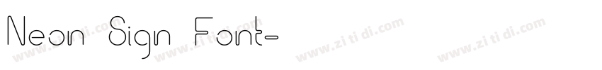 Neon Sign Font字体转换